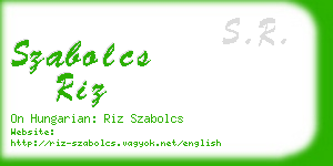 szabolcs riz business card